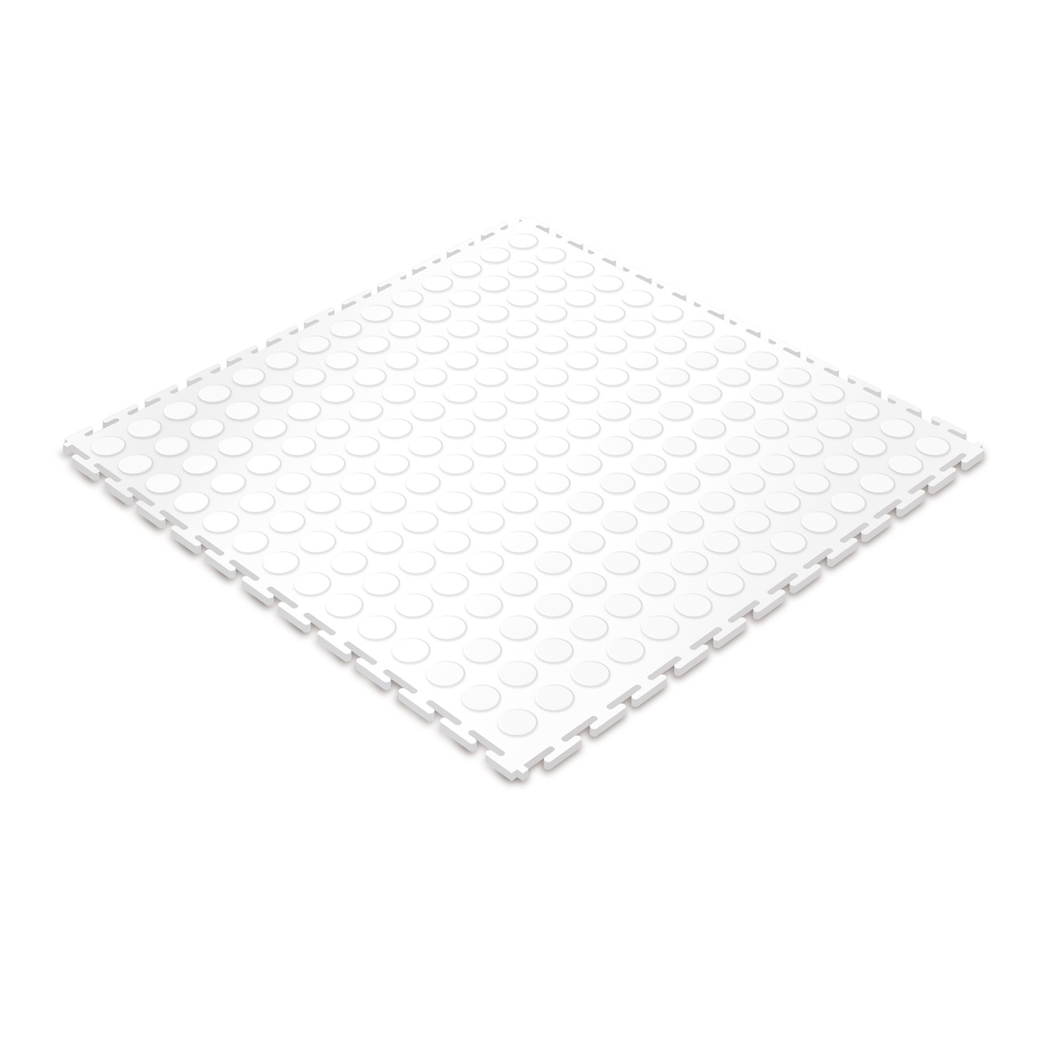 Heavy-duty floor tile (white/studded)