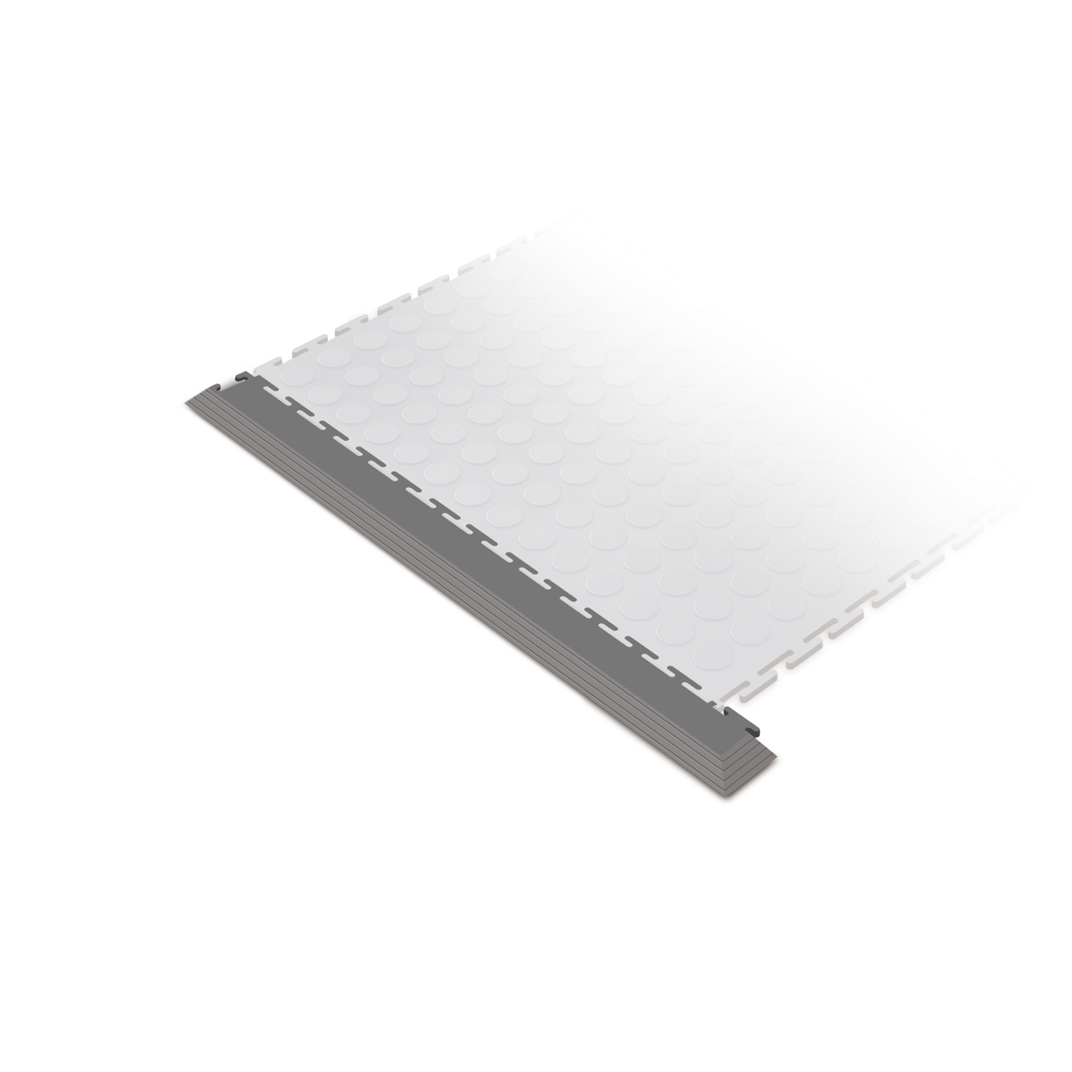 Heavy-duty corner edge ramp tile (dark grey)