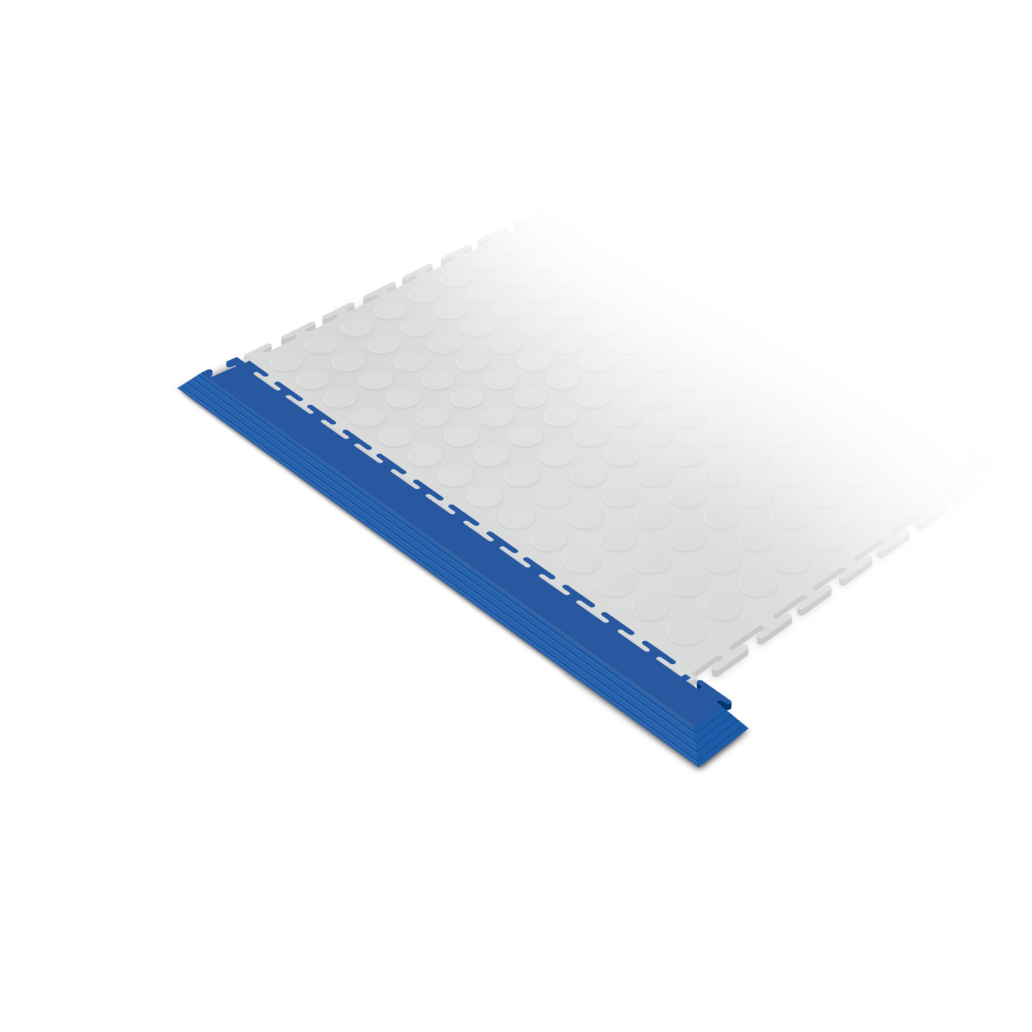 Heavy-duty corner edge ramp tile (blue)