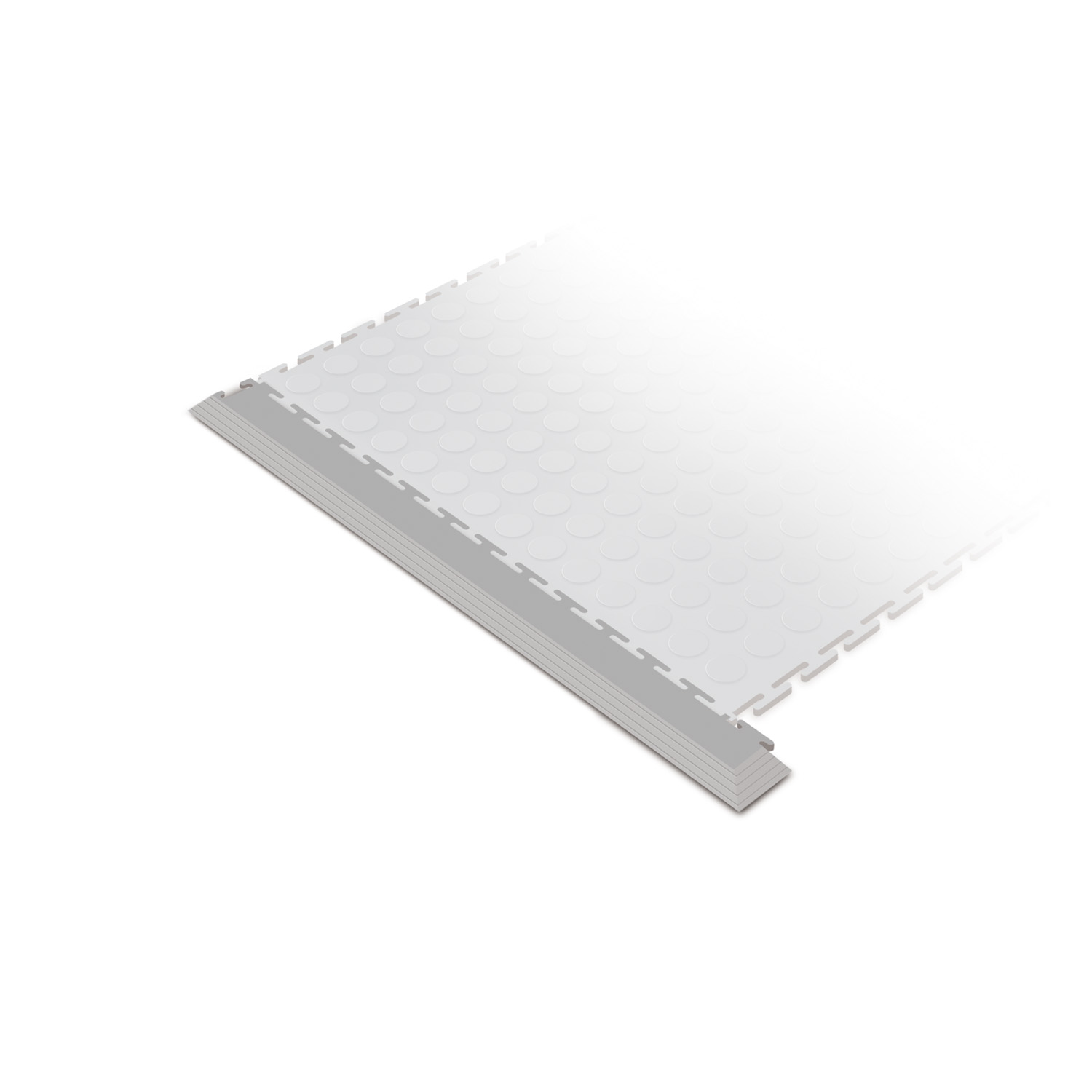 Standard corner edge ramp tile (light grey)