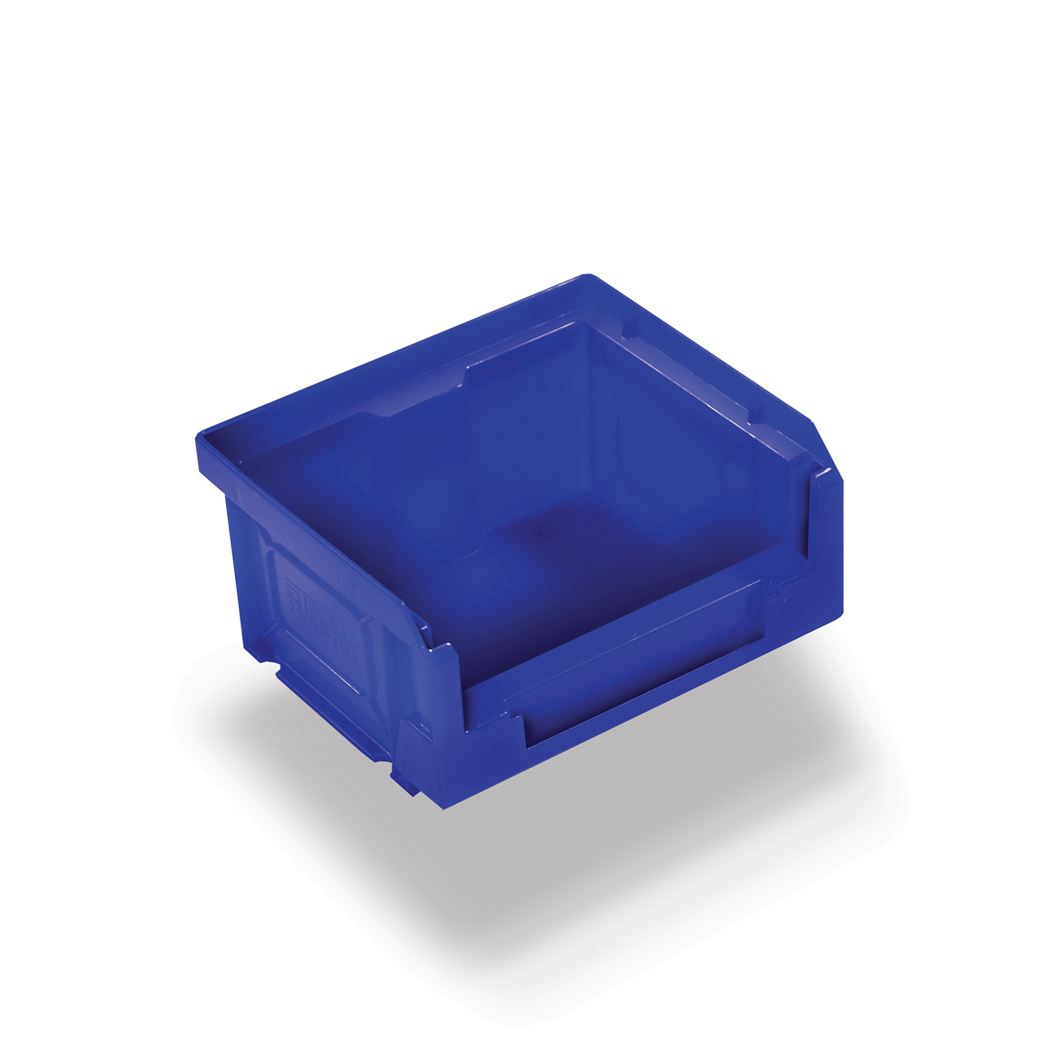 Blue louvre storage bin (53 x 105 x 88mm)