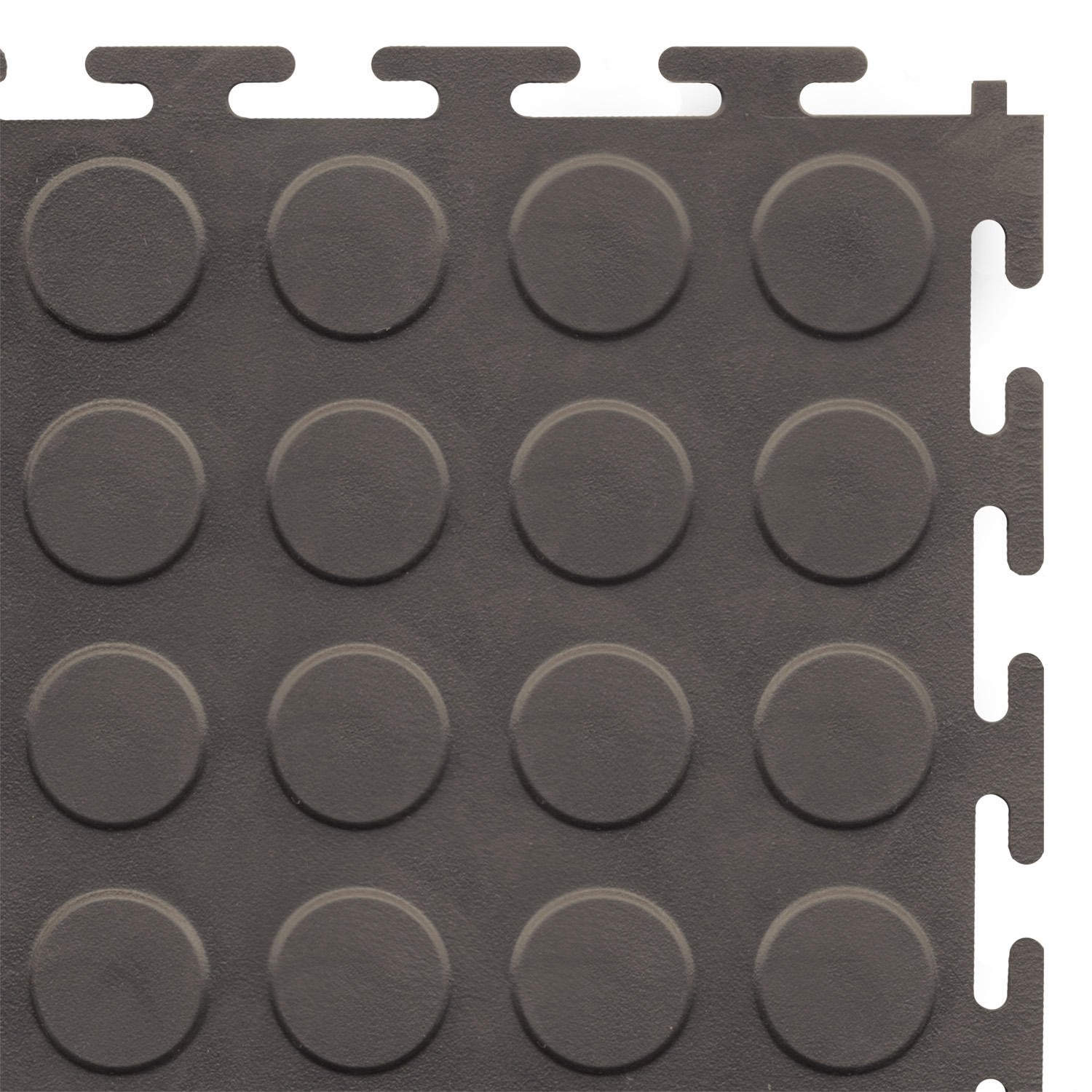Heavy-duty floor tile (dark grey/studded)