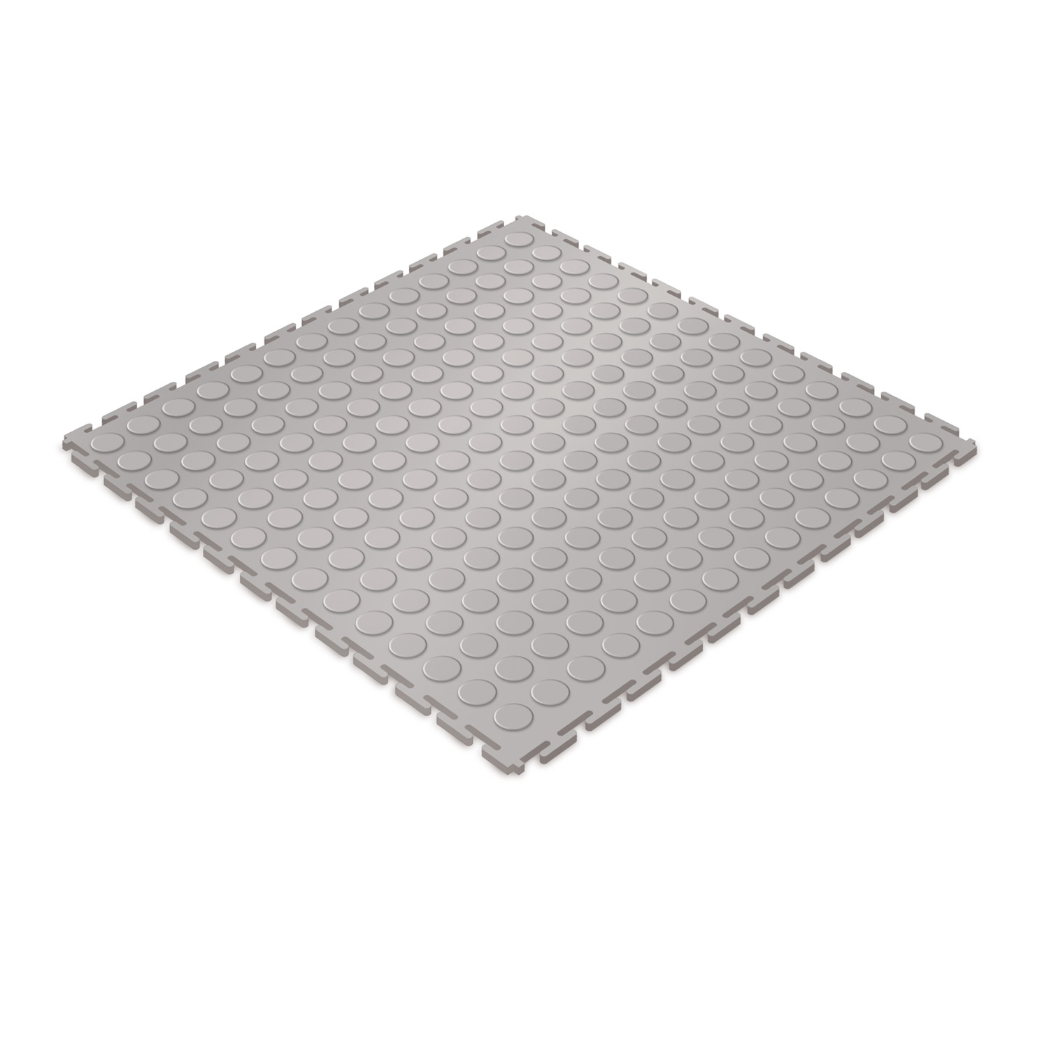 Heavy-duty floor tile (light grey/studded)