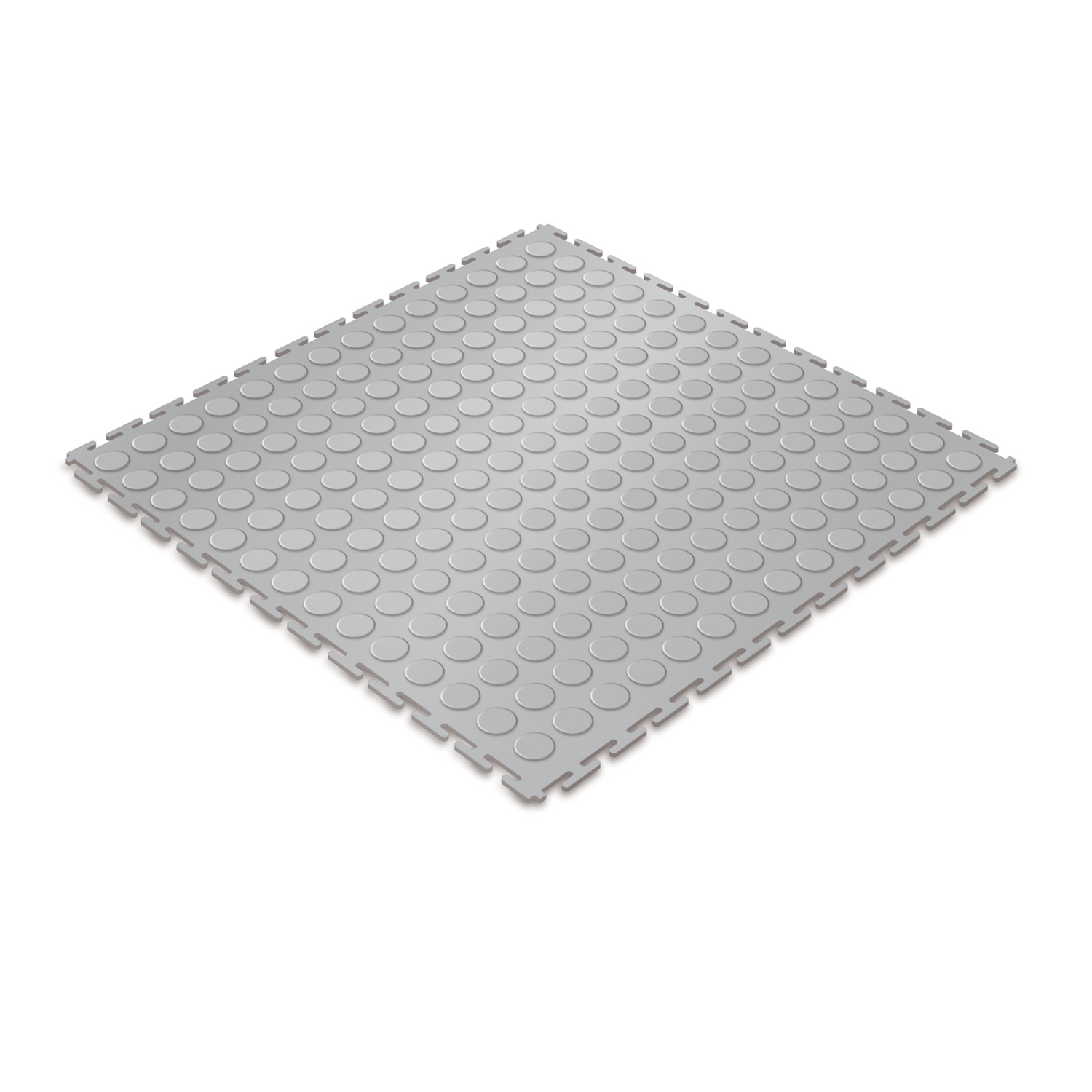 Standard floor tile (light grey/studded)