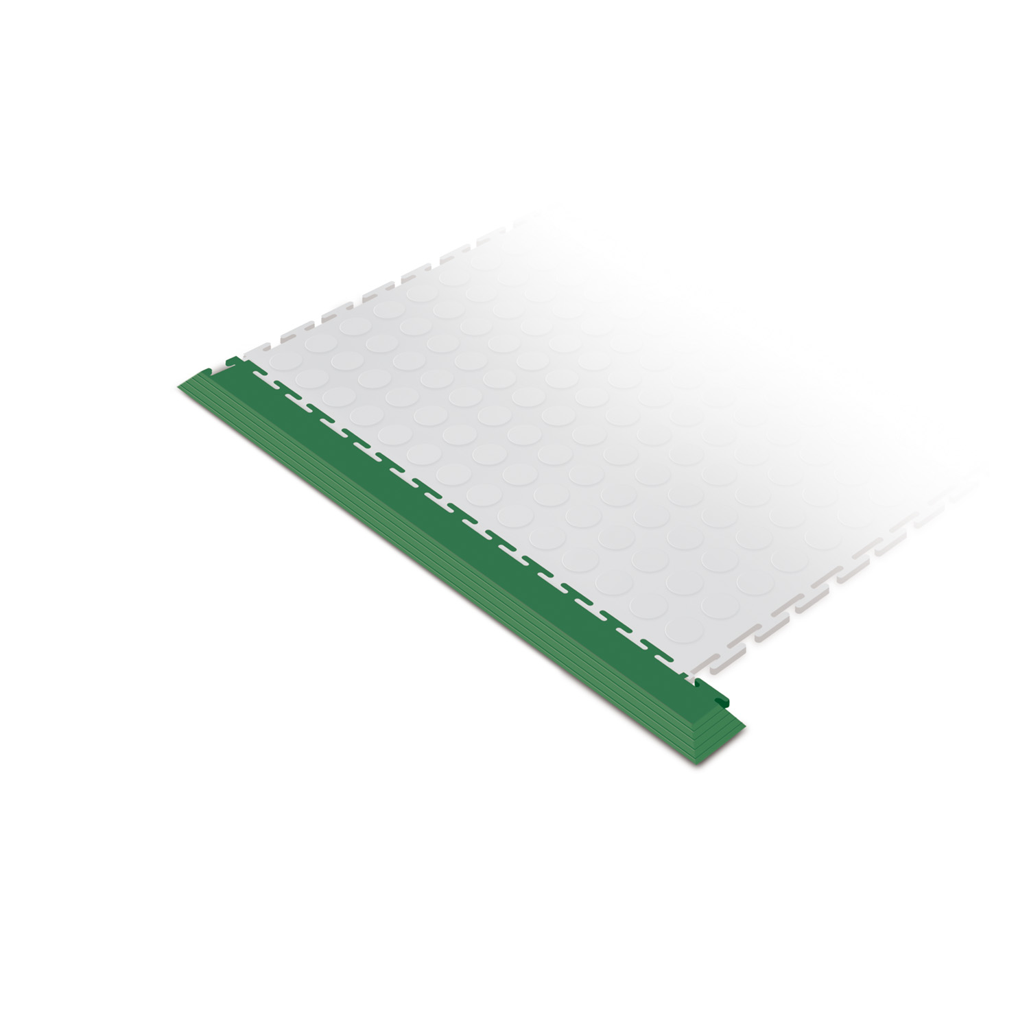 Heavy-duty corner edge ramp tile (green)