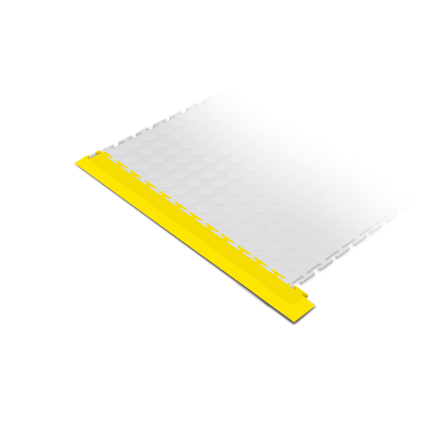 Heavy-duty corner edge ramp tile (yellow)