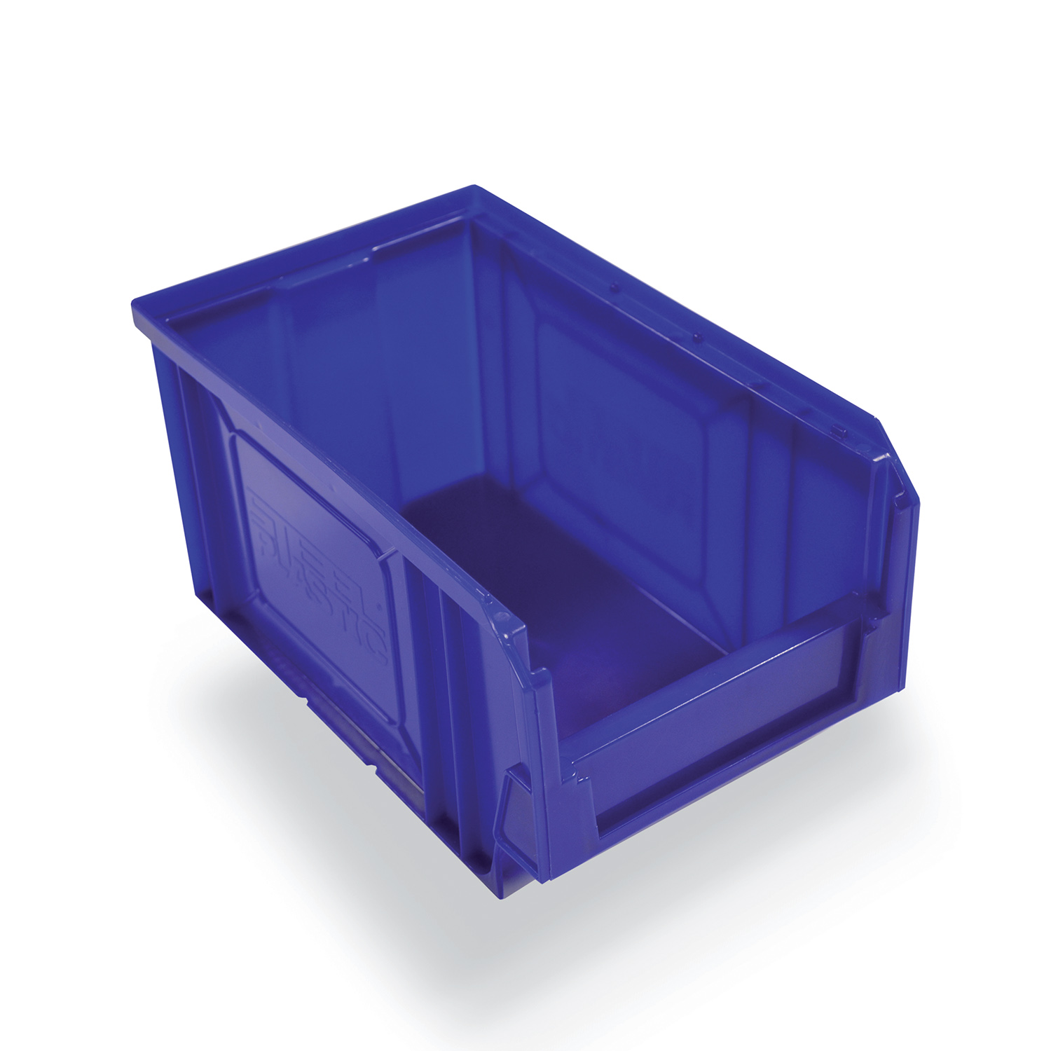 Blue louvre storage bin (120 x 144 x 235mm)