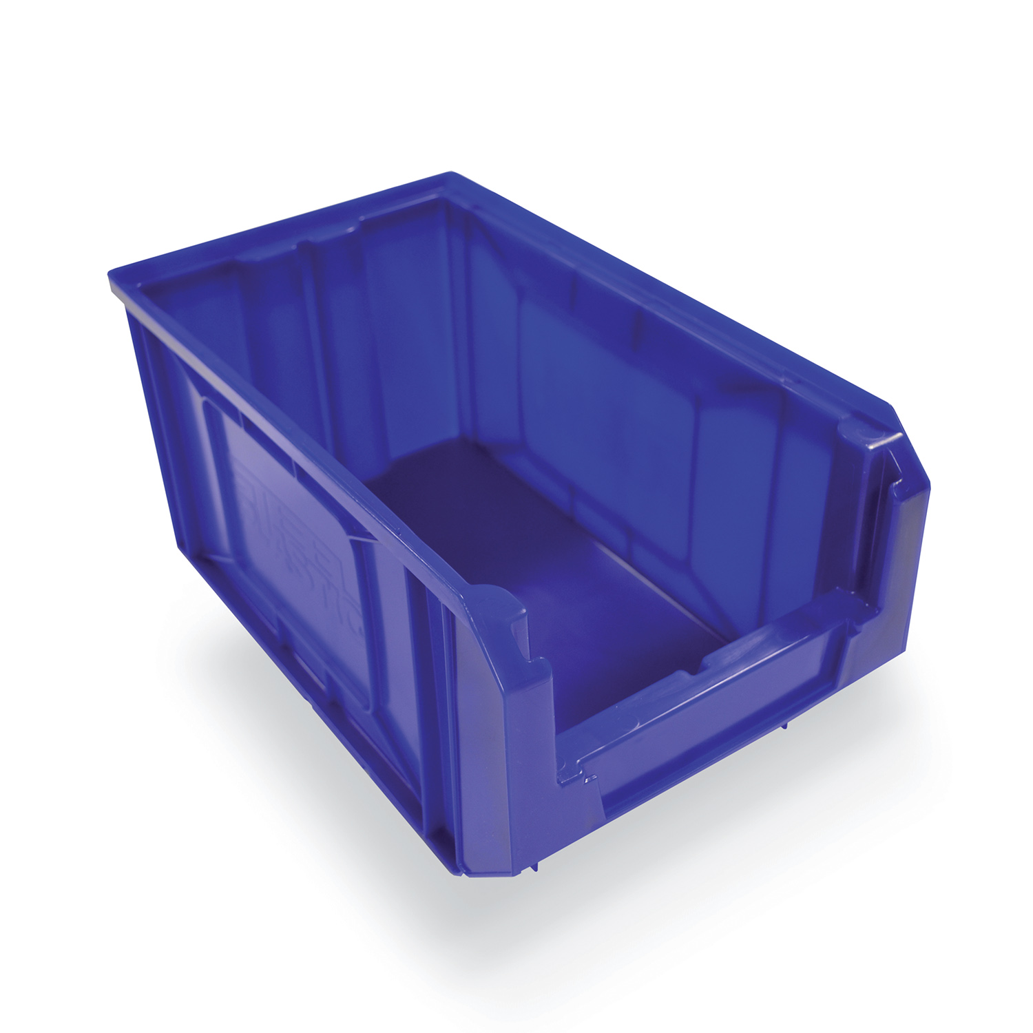 Blue louvre storage bin (163 x 205 x 345mm)